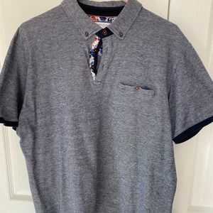 Ricky Singh Denim & Flower polo shirt